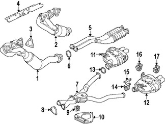 Foto de Empacadura de Tubo de Escape a Mltiple Original para BMW Z4 BMW M3 Marca BMW Nmero de Parte 11627830668