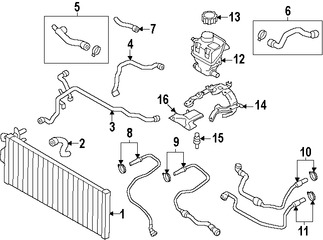 Foto de Tubo de Refrigerante del Turbo Original para BMW Marca BMW Nmero de Parte 17127619698