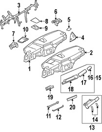 Foto de Cubierta de Panel de Instrumentos Original para BMW Marca BMW Nmero de Parte 51459172953