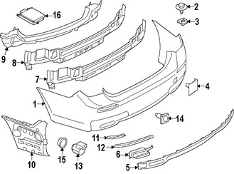 Foto de Riel de soporte de cubierta de parachoques Original para BMW Marca BMW Nmero de Parte 51127183886