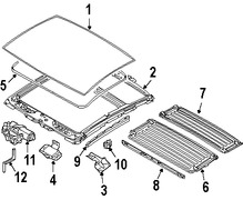 Foto de Sello del Techo Corredizo Original para BMW Marca BMW Nmero de Parte 54107118876