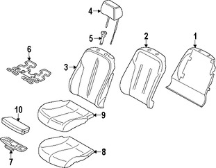 Foto de Cojin de respaldo de Asiento Original para BMW Marca BMW Nmero de Parte 52107308006