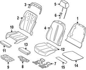 Foto de Cubierta de Asiento Original para BMW Marca BMW Nmero de Parte 52107280559