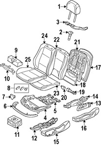 Foto de Reposacabezas Original para BMW X3 2004 2005 2006 Marca BMW Nmero de Parte 52103412758