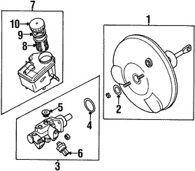 Foto de Empacadura de Tapa de Cilindro Maestro de Freno Original para BMW Marca BMW Nmero de Parte 34321102798