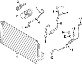 Foto de Manguera de succin Refrigerante Aire Acondicionad Original para BMW ActiveHybrid 3 2013 2014 2015 Marca BMW Nmero de Parte 64539288152