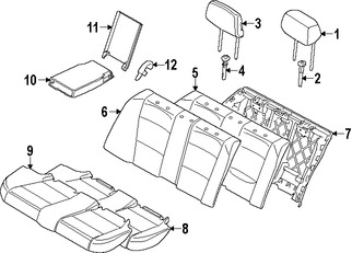 Foto de Bastidor de Respaldo de Asiento Original para BMW Marca BMW Nmero de Parte 52207267861