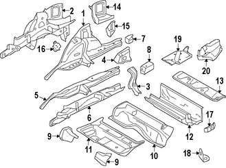 Foto de Travesano Plataforma de Piso Original para BMW Marca BMW Nmero de Parte 41007284314