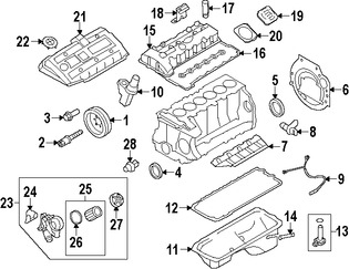 Foto de Sello del cigueal del motor Original para BMW Marca BMW Nmero de Parte 11117587168