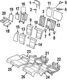 Foto de Apoyabrazos del Asiento Original para BMW 328i BMW 328i xDrive BMW 335i BMW 335i xDrive BMW 335is BMW M3 Marca BMW Remanufacturado Nmero de Parte 52206970778