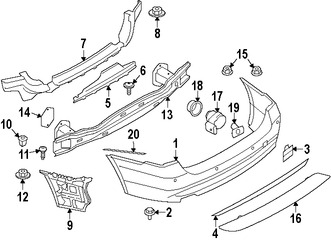 Foto de Riel de soporte de cubierta de parachoques Original para BMW 328i GT xDrive BMW 335i GT xDrive BMW Marca BMW Nmero de Parte 51127293777