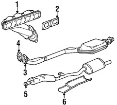 Foto de Mltiple de Escape Original para BMW 318ti 1997 BMW Z3 1997 Marca BMW Nmero de Parte 11621432343