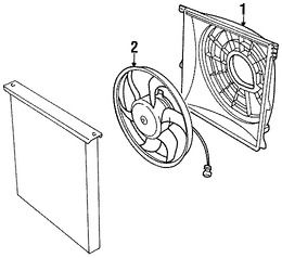 Foto de Ventilador del Condesador del Aire Acondicionado Original para BMW 318ti BMW 318i BMW 318is BMW Z3 Marca BMW Nmero de Parte 64508372039