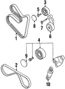 Foto de Tensor de correa Original para BMW Z8 2000 2001 2002 2003 Marca BMW Nmero de Parte 11281407976