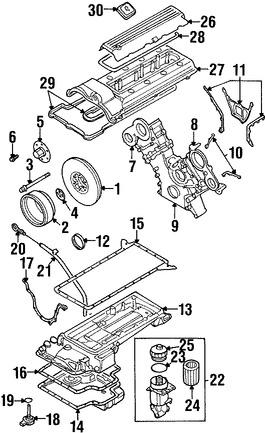 Foto de Cubierta de Correa del Tiempo Original para BMW Z8 BMW M5 Marca BMW Nmero de Parte 11147830134