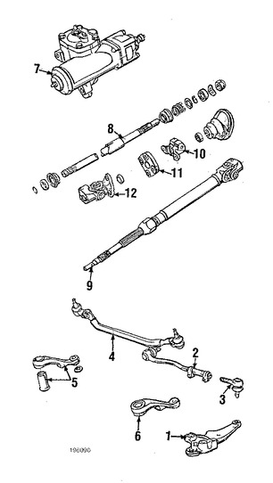 Foto de Brazo Pitman de Direccion Original para BMW 733i 1984 BMW 735i 1985 1986 1987 BMW L7 1986 1987 Marca BMW Nmero de Parte 32211121898