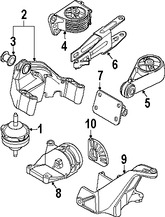 Foto de Montura del motor Original para Mini Cooper Cooper 2002 2003 2004 Marca BMW Nmero de Parte 22116756405