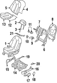 Foto de Manilla de Ajuste de Reclinacion Asiento Trasero Original para Mini Cooper Cooper Marca BMW Nmero de Parte 52107075069