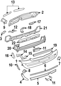 Foto de Riel de soporte de cubierta de parachoques Original para Mini Cooper Cooper Marca BMW Nmero de Parte 51127127744