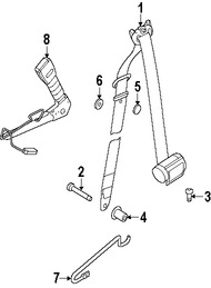 Foto de Stop del Boton de Hebilla de Cinturon de Seguridad Original para BMW Mini Cooper Marca BMW Nmero de Parte 72111917406