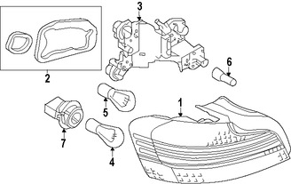 Foto de Conjunto de luz trasera Original para BMW 128i 2012 2013 BMW 135i 2012 2013 BMW 135is 2013 Marca BMW Nmero de Parte 63217273429