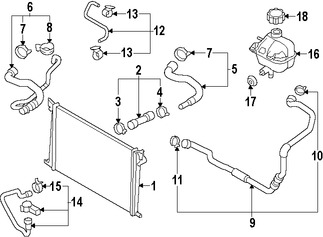 Foto de Manguera de Rebose Refrigerante de Motor Original para Mini Cooper Cooper Countryman Mini Cooper Cooper Paceman Marca BMW Nmero de Parte 17129800488