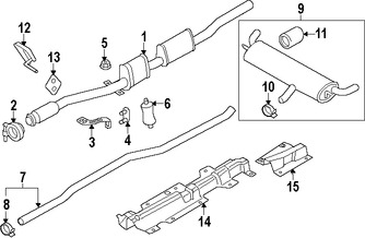 Foto de Tubo del escape Original para Mini Cooper Cooper Countryman Mini Cooper Cooper Paceman Marca BMW Nmero de Parte 18302151408