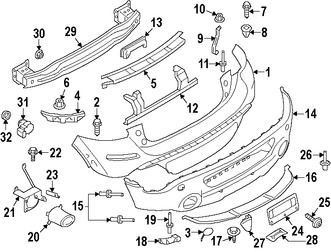 Foto de Riel de soporte de cubierta de parachoques Original para Mini Cooper Cooper Paceman 2013 2014 2015 2016 Marca BMW Nmero de Parte 51129811377