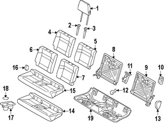 Foto de Cobertor de bisagra de asiento Original para BMW i3 2014 2015 2016 2017 Marca BMW Nmero de Parte 52207304336