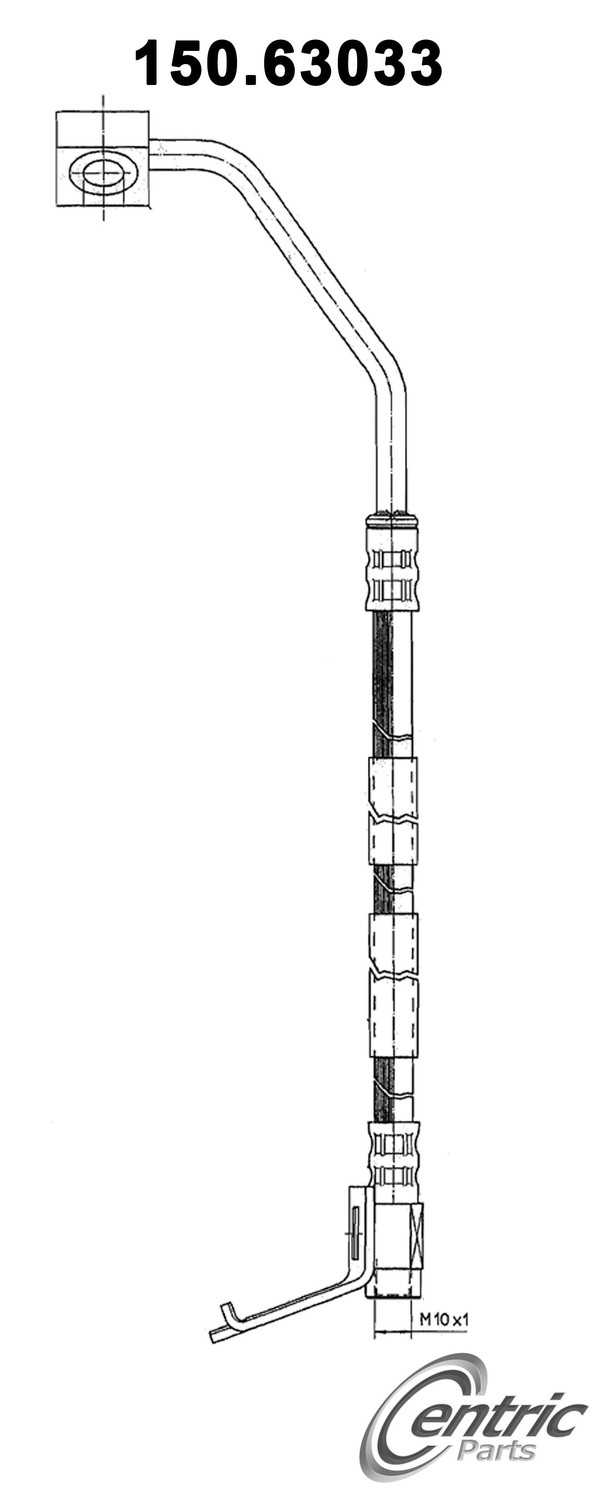 Foto de Manguera freno hidrulico para Chrysler 300M Chrysler Concorde Chrysler LHS Chrysler New Yorker Dodge Intrepid Eagle Vision Marca CENTRIC PARTS Nmero de Parte 150.63033