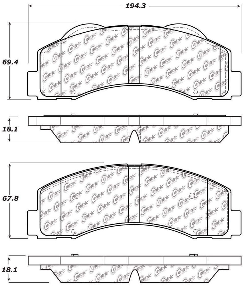 Foto de Pastilla de Freno de Disco para Ford F-150 2010 2011 Marca CENTRIC PARTS Nmero de Parte #301.14140