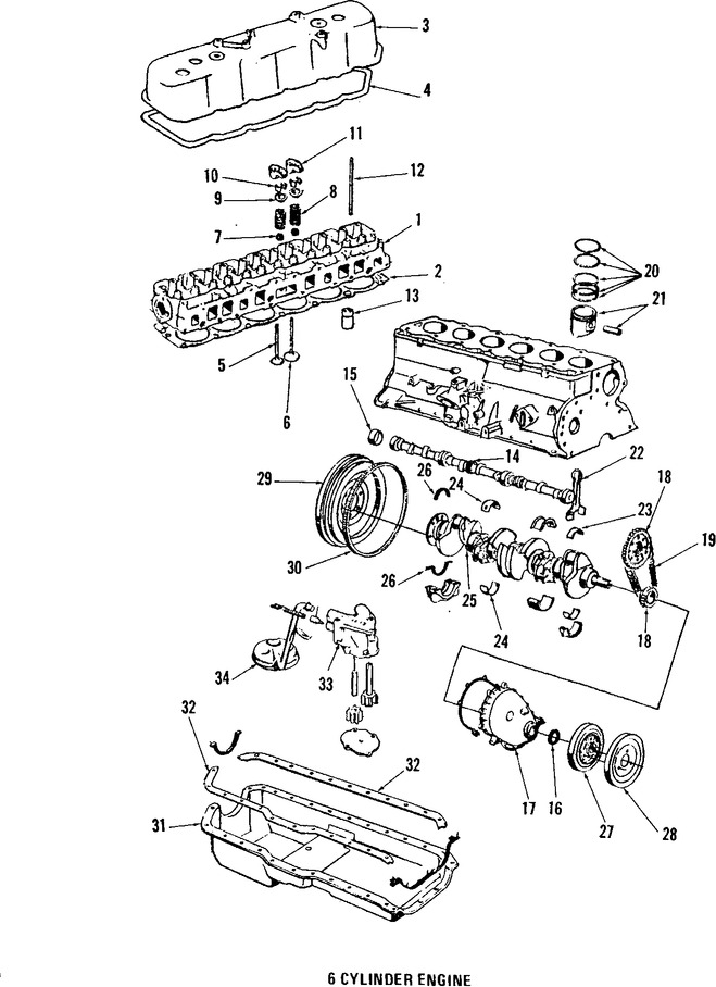 Foto de Seguidor del rbol de levas Original para American Motors Jeep Eagle Marca CHRYSLER Nmero de Parte 53010574AB