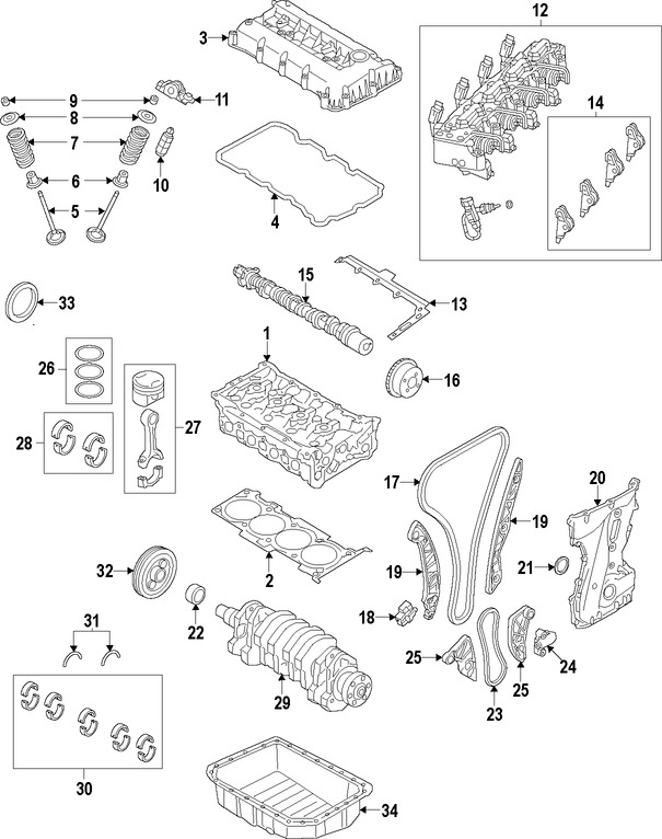 Foto de Juego de Empacadura de la culata Original para Chrysler 200 Jeep  Jeep Compass Fiat Marca CHRYSLER Nmero de Parte 68191818AC