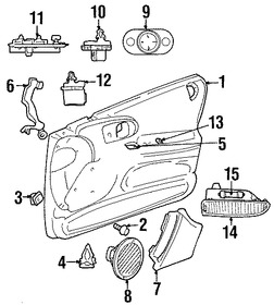 Foto de Switch de Bloqueo de la Perta Original para Chrysler Sebring Chrysler LHS Chrysler Concorde Chrysler 300M Dodge Stratus Dodge Intrepid Marca CHRYSLER Nmero de Parte 4760857AB