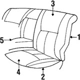 Foto de Cojin de Asiento Original para Chrysler Concorde 2003 2004 2002 Chrysler 300M 2002 2004 Marca CHRYSLER Nmero de Parte WJ461L5AA