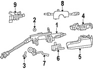 Foto de Cubierta de la Columna de Direccion Original para Chrysler Sebring 2007 2009 2010 Marca CHRYSLER Nmero de Parte 1GA121J8AB