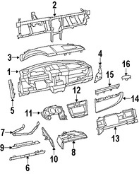 Foto de Cubierta de la Columna de Direccion Original para Chrysler Sebring 2007 2008 2009 2010 Marca CHRYSLER Nmero de Parte 1EJ26XT1AC