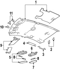 Foto de Techo Interior Original para Chrysler Sebring 2009 2010 Marca CHRYSLER Nmero de Parte 1MG851W1AA