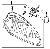 Foto de Portabombilla del Faro Original para Chrysler PT Cruiser Marca CHRYSLER Nmero de Parte 5288914AB