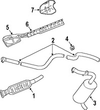 Foto de Tubo de Escape Original para Chrysler PT Cruiser Marca CHRYSLER Nmero de Parte 5278194AC