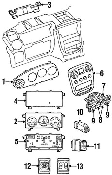 Foto de Panel de Instrumentos Original para Chrysler PT Cruiser 2004 Marca CHRYSLER Nmero de Parte 4671816AN