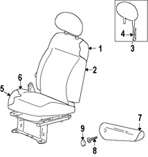 Foto de Cubierta de Asiento Original para Chrysler PT Cruiser 2001 2002 Marca CHRYSLER Nmero de Parte TP731FLAA