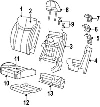 Foto de Panel posterior de Asiento Original para Chrysler Sebring Chrysler 200 Marca CHRYSLER Nmero de Parte 68024950AB