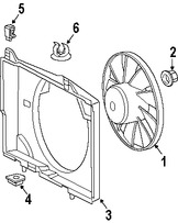 Foto de Cubierta de ventilador de enfriamiento del motor Original para Chrysler Crossfire 2004 2005 2006 2007 2008 Marca CHRYSLER Nmero de Parte 5099194AA