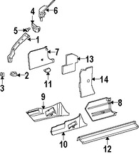 Foto de Clip de Panel de Moldura Pilar A Original para Chrysler Crossfire 2005 2006 2007 2008 Marca CHRYSLER Nmero de Parte 5101123AA