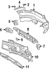 Foto de Soporte de cubierta de parachoques Original para Chrysler Crossfire 2004 2005 2006 2007 2008 Marca CHRYSLER Nmero de Parte 5099709AA