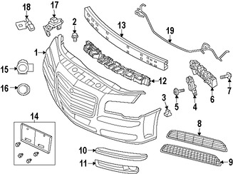 Foto de Soporte de cubierta de parachoques Original para Chrysler 300 Marca CHRYSLER Nmero de Parte 57010401AD