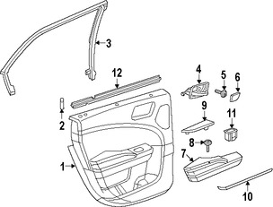 Foto de Protector contra Intemperie Cristal de Puerta Original para Chrysler 300 2014 2015 2016 2017 Marca CHRYSLER Nmero de Parte 68039970AD