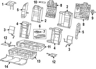 Foto de Apoyabrazos del Asiento Original para Chrysler 300 2015 2016 Marca CHRYSLER Nmero de Parte 5ZC54MBBAA