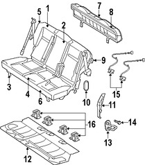 Foto de Cobertor de bisagra de asiento Original para Chrysler PT Cruiser 2005 Marca CHRYSLER Nmero de Parte ZL791FLAA